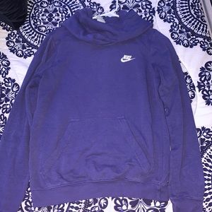 purple nike funnel neck sweatshirt